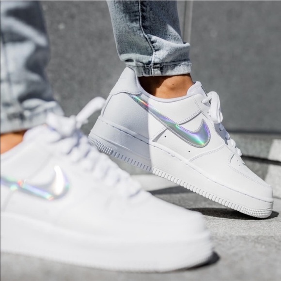 Nike Air Force 1 Shoes Sneakers AF1 Chrome - Picture 7 of 11